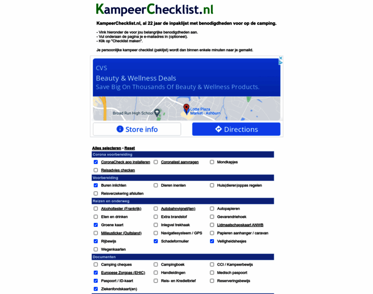 Kampeerchecklist.nl thumbnail