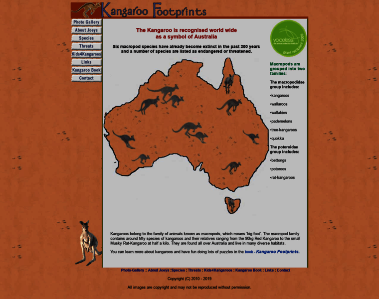 Kangaroofootprints.com.au thumbnail