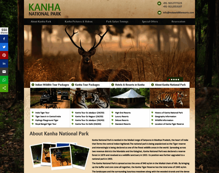 Kanha-national-park.com thumbnail