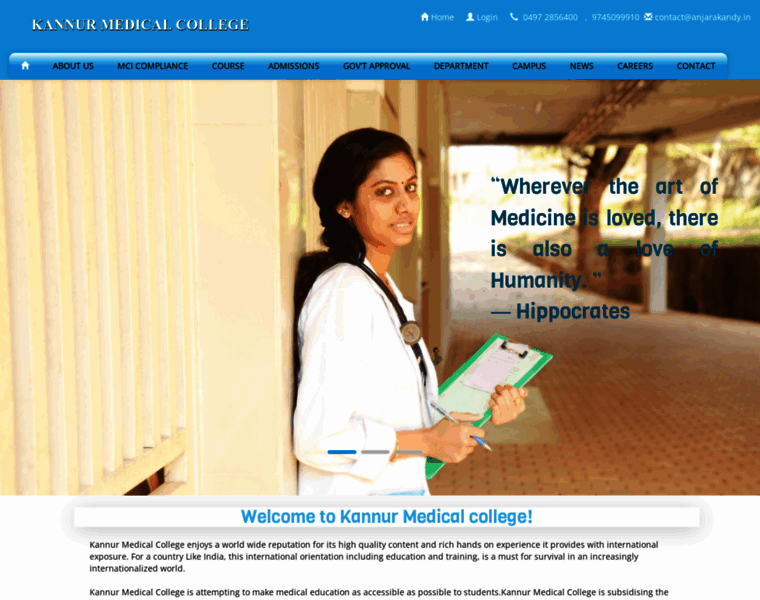 Kannurmedicalcollege.ac.in thumbnail