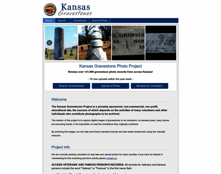 Kansasgravestones.org thumbnail