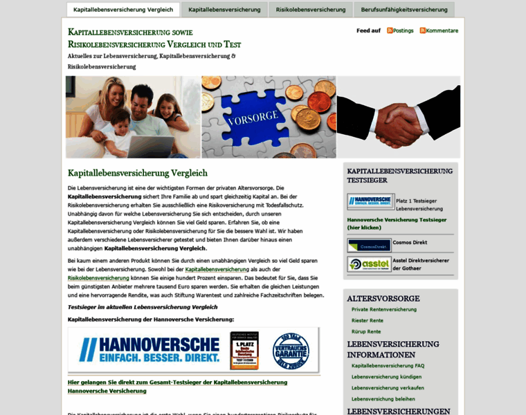 Kapitallebensversicherungvergleich.com thumbnail