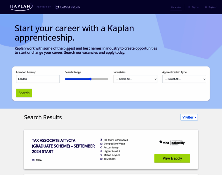 Kaplanapprenticeships.co.uk thumbnail