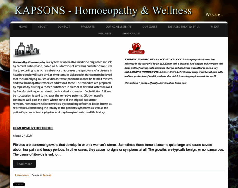 Kapsonshomoeopathy.com thumbnail