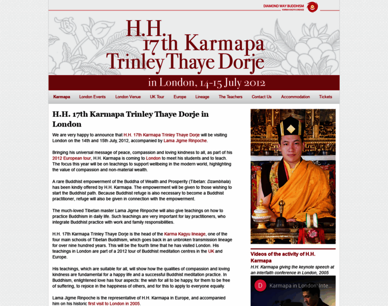 Karmapa-london.org thumbnail