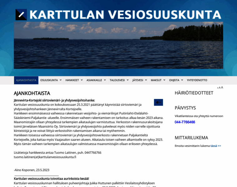 Karttulanvesiosuuskunta.fi thumbnail