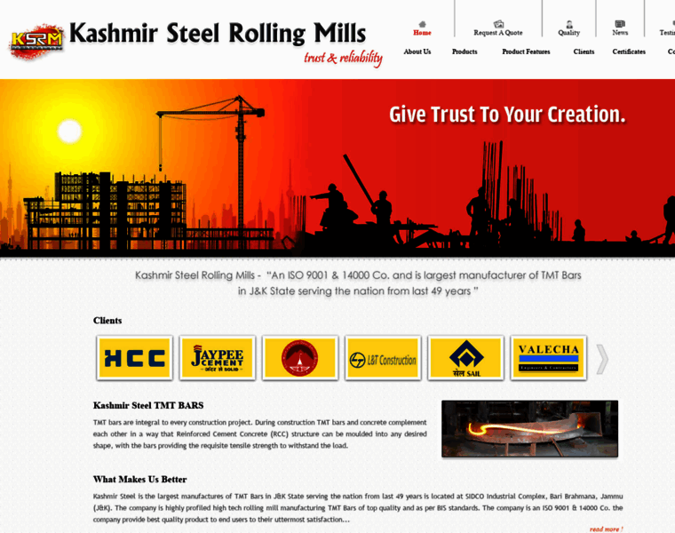Kashmirsteel.com thumbnail
