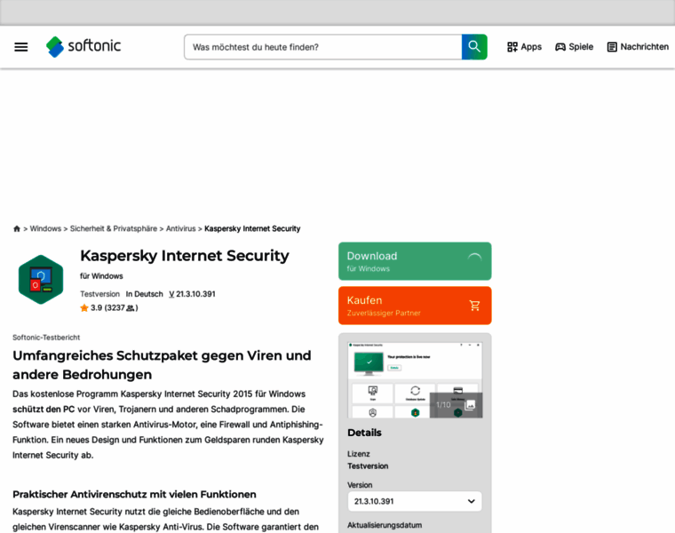 Kaspersky-internet-security.softonic.de thumbnail
