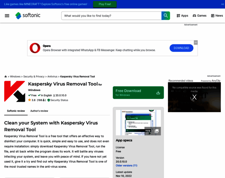 Kaspersky-virus-removal-tool.en.softonic.com thumbnail