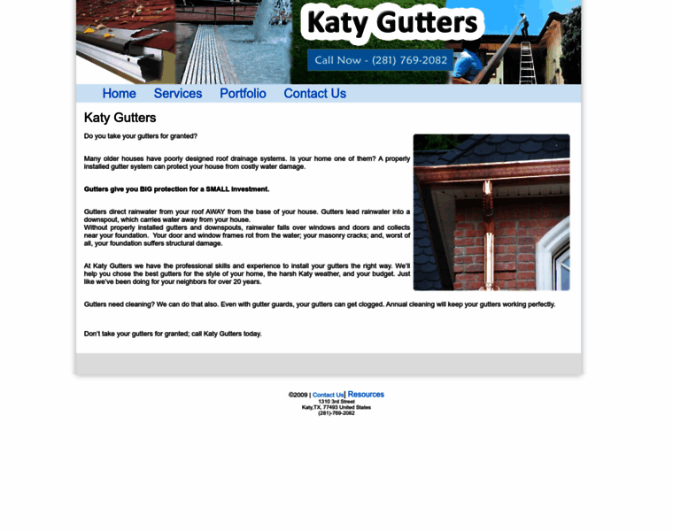 Katygutters.com thumbnail