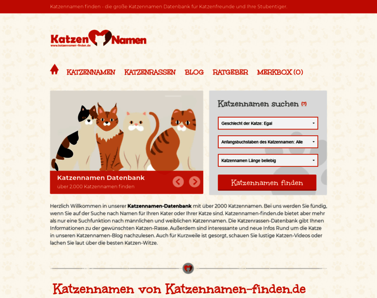 Katzennamen-finden.de thumbnail