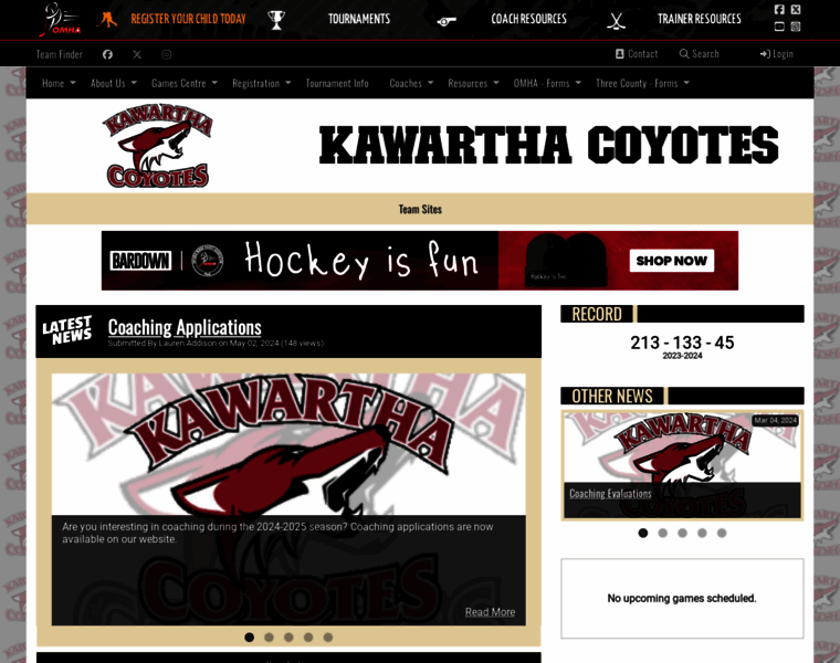 Kawarthacoyotes.ca thumbnail
