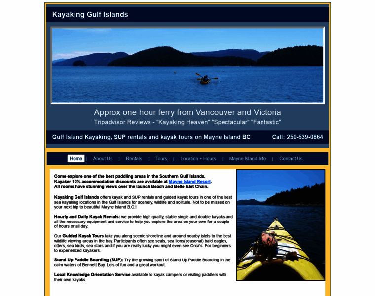 Kayakinggulfislands.com thumbnail