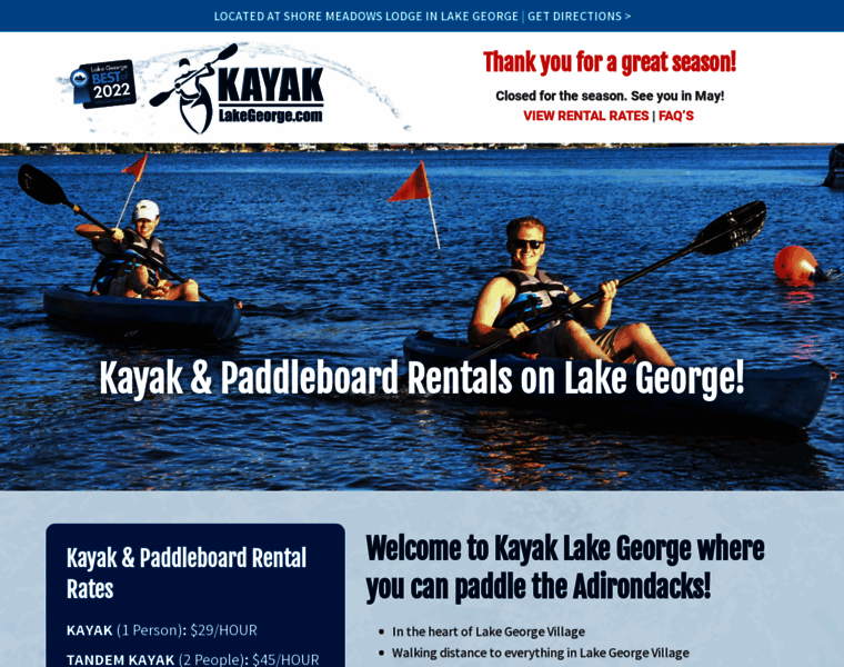 Kayaklakegeorge.com thumbnail