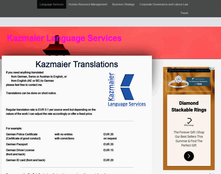 Kazmaier-translations.com thumbnail