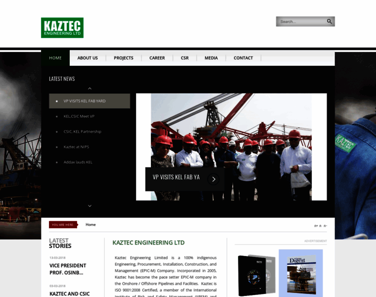 Kaztec-eng.com thumbnail