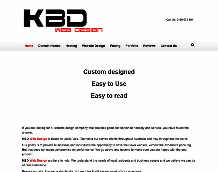 Kbdwebdesign.com.au thumbnail