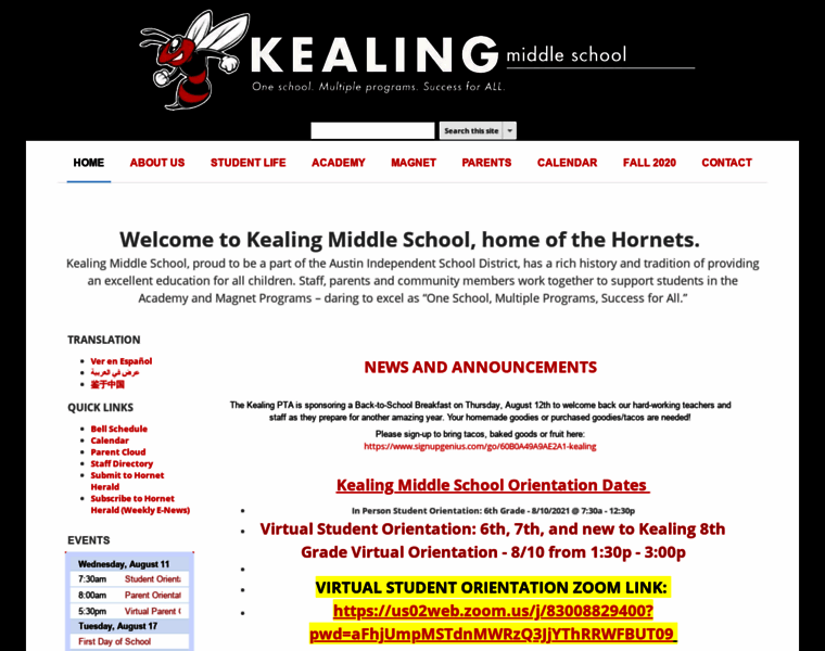 Kealingmiddleschool.org thumbnail