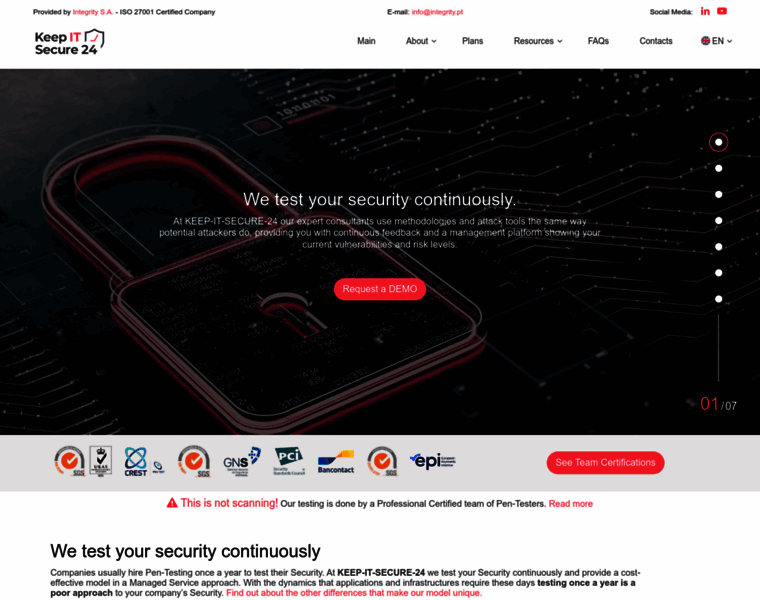 keepitsecure24.com at WI. Keep IT Secure 24