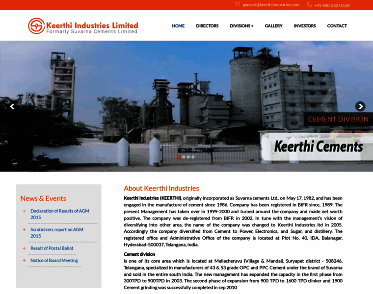 Keerthiindustries.com thumbnail