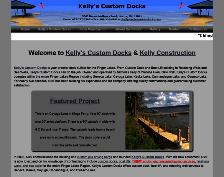 Kellyscustomdocks.com thumbnail