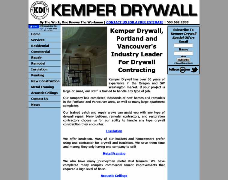 Kemperdrywall.org thumbnail