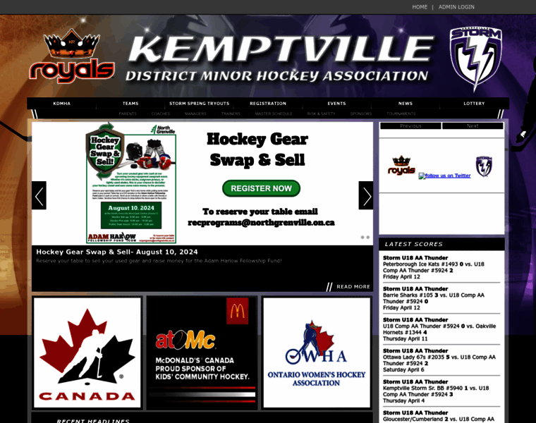 Kemptvillehockey.com thumbnail