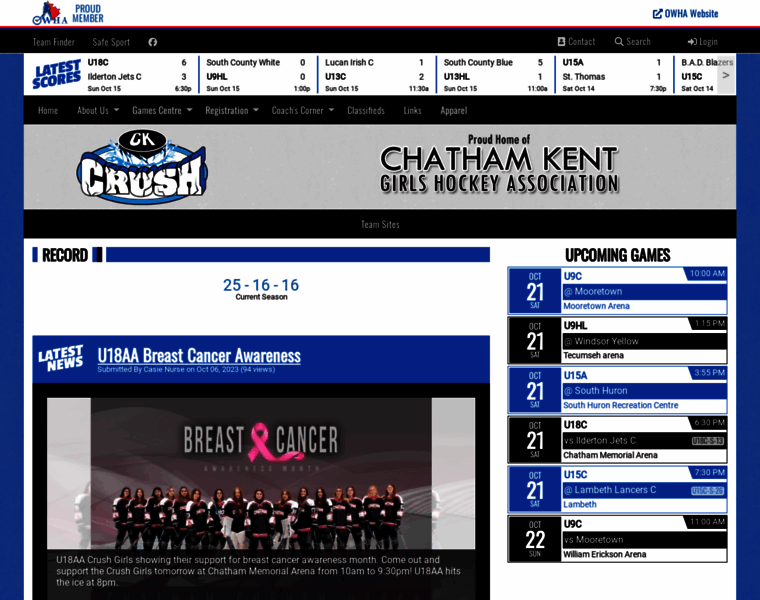 Kentcountygirlshockey.ca thumbnail