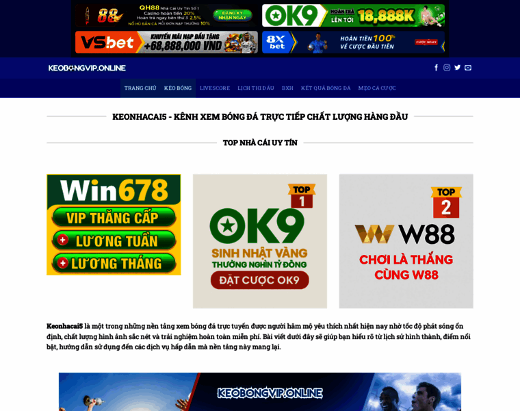 Keobongvip.online thumbnail