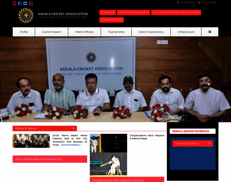 Keralacricketassociation.com thumbnail