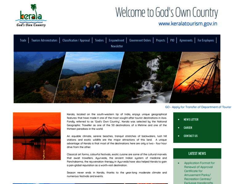 Keralatourism.gov.in thumbnail