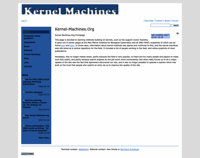 Kernel-machines.org thumbnail