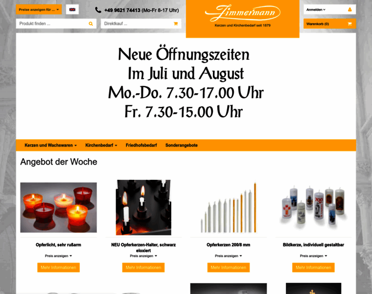 Kerzen-zimmermann.de thumbnail