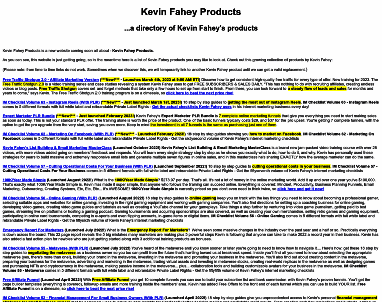 Kevinfaheyproducts.com thumbnail