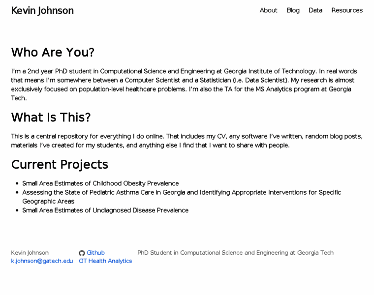 Kevjohnson.org thumbnail