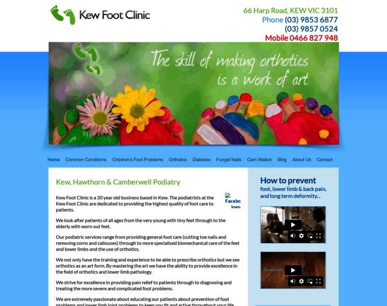 Kewfootclinic.com.au thumbnail