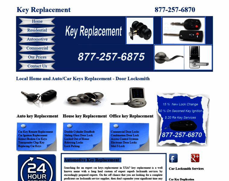 Key--replacement.com thumbnail
