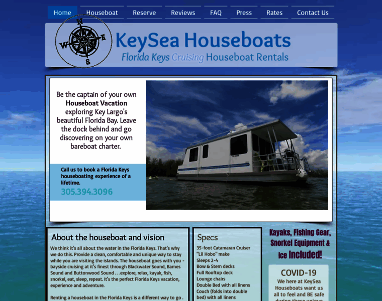 Keyseahouseboats.com thumbnail