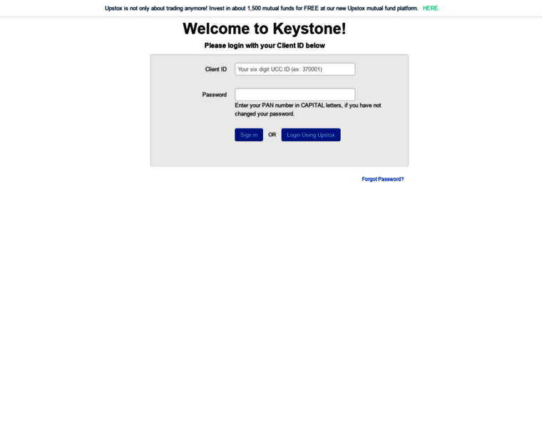 Keystone.upstox.com thumbnail