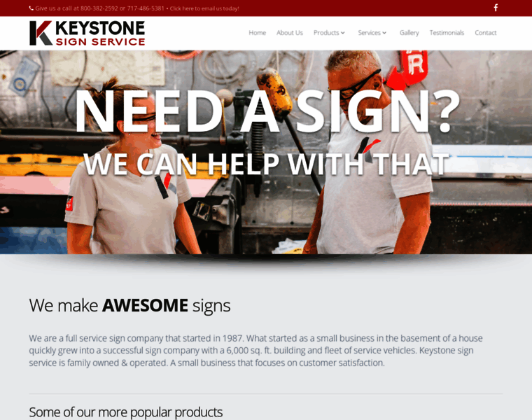 Keystonesignservice.com thumbnail