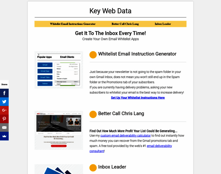 Keywebdata.com thumbnail