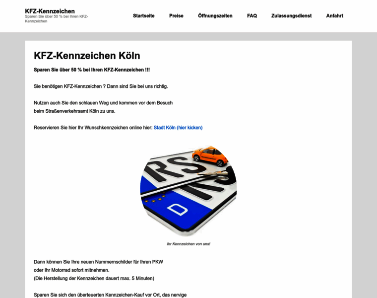 Kfz-kennzeichen-koeln.de thumbnail