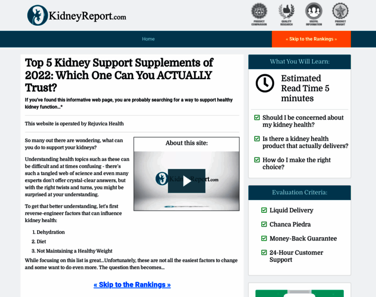 Kidneyreport.com thumbnail