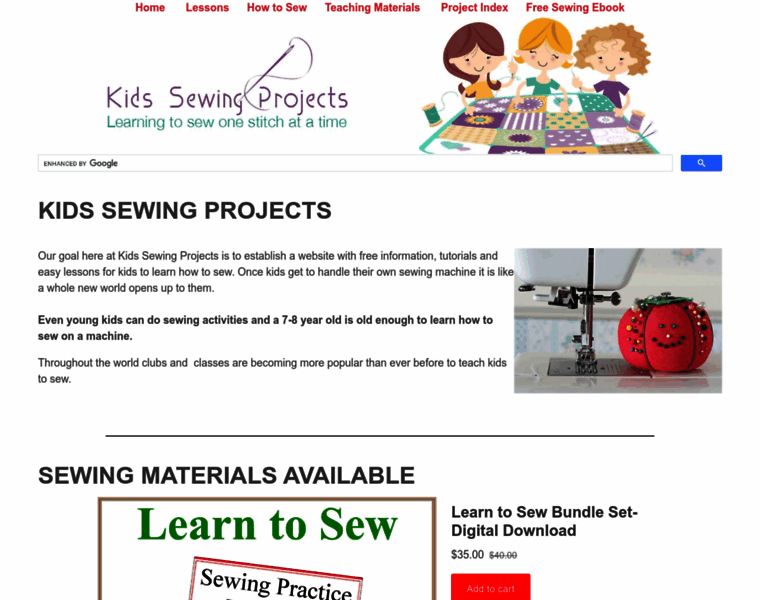 Kids-sewing-projects.com thumbnail