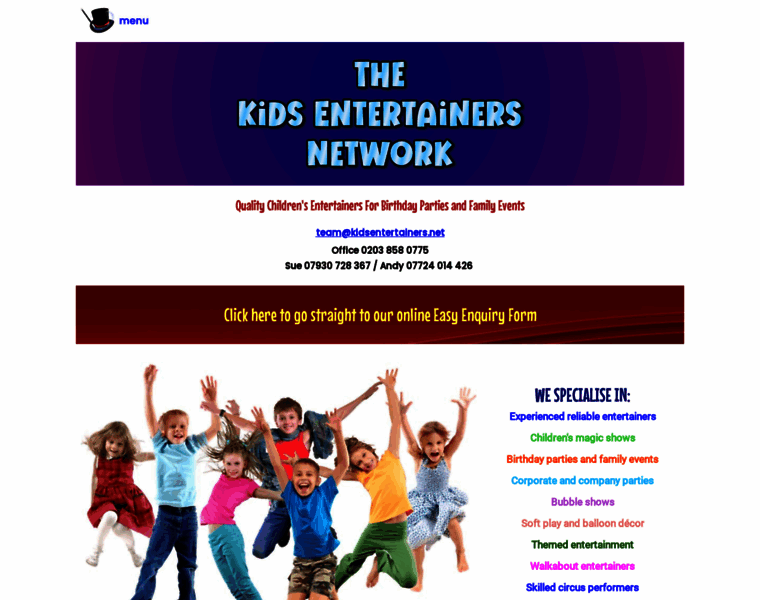 Kidsentertainers.net thumbnail
