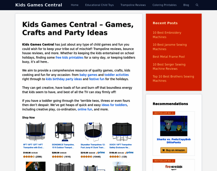 Kidsgamescentral.com thumbnail
