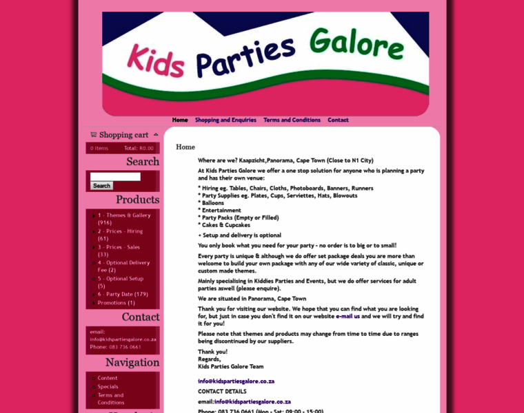 Kidspartiesgalore.co.za thumbnail