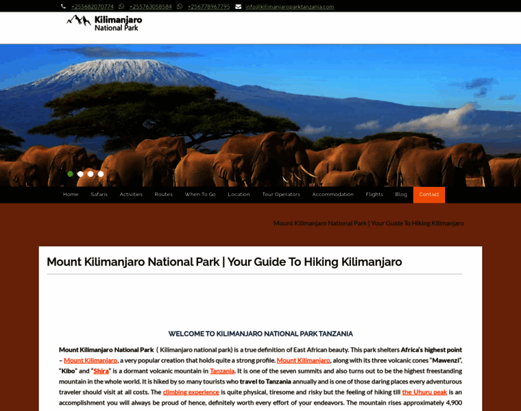 Kilimanjaroparktanzania.com thumbnail