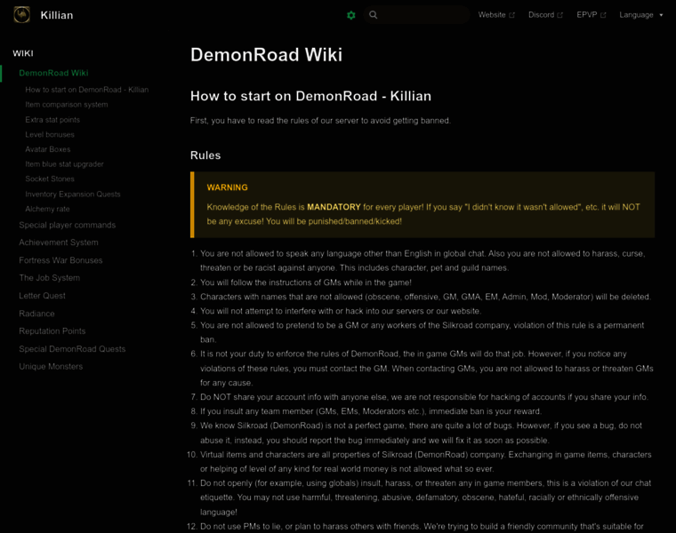 Killianwiki.demonroad.net thumbnail
