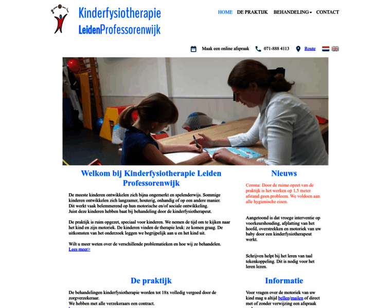 Kinderfysiotherapieprofessorenwijk.nl thumbnail